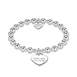 Orchid Personalised Silver Charm Bracelet