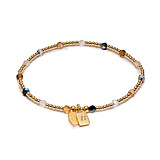 Personalised Imperial Gold-Filled Crystal Bracelet Stack