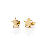 Outlet Boxed Star Gold Plated Stud Earrings