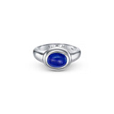 NU & MII Santorini Lapis Oval Silver Ring