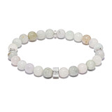 42 Men's Burma Jade Balance Silver Bracelet