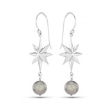 Wish Upon A Star Labradorite Silver Earrings