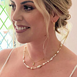 Something Blue Crystal Gold Plated Necklace