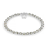 A Lot of Sparkle Silver Charm Bracelet - Black Diamond