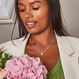 Pink Ribbon Silver Necklace