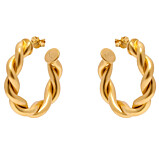 NU & MII Havana Twist Hoop Gold Earrings