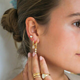 NU & MII Clemmie Stud Gold Plated Earrings