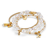 Devotion Pearl Personalised Gold Plated Stack