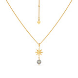 Wish Upon A Star Labradorite Gold Plated Necklace