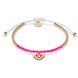 Enamel Heart Gold Plated Friendship Bracelet