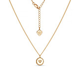 Doily Heart Gold Plated Necklace - Engraved Initial