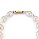 Harmony Pearl Gold Plated Charm Bracelet - Personalised