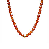 Lucia Gold-Filled Agate Necklace - Burnt Orange