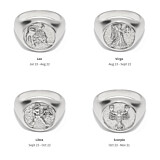 NU & MII Zodiac Signet Silver Ring
