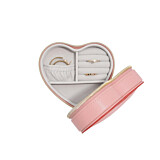 Stackers Pink Heart Travel Jewellery Box