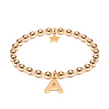 Anya Gold Plated Bracelet - Choice of Initial