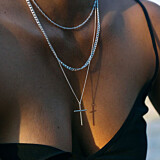 NU & MII Cross Silver Necklace