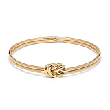 Lover's Knot Gold Plated Bangle