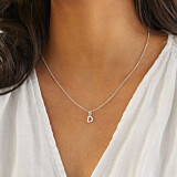 Itsy Bitsy Initial Silver Necklace