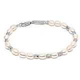 Outlet NU & MII Ivy Pearl Silver Bracelet
