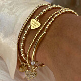 Mini Orchid Gold Plated Charm Bracelet – Laughter Love Life