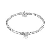 Pipa Boxed Heart Silver Charm Bracelet