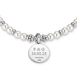 Pearls of Love Personalised Silver Charm Bracelet - The Start of Something Wonderful