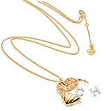 Heart Locket Gold Plated Necklace - Choice of Initial