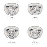 NU & MII Zodiac Signet Silver Ring