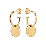 Lunar Gold Plated Hoop Earrings