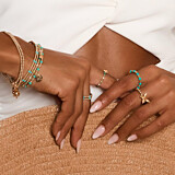 Joy Turquoise Gold Plated Ring