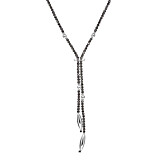 Hematite Lariat Necklace - Hematite