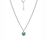 Itsy Bitsy Mosaic Turquoise Silver Necklace