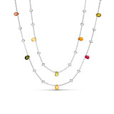 Precious Silver Necklace - Tourmaline