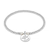 Hera Pearl Personalised Silver Charm Bracelet - Flower Girl