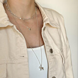 French Bulldog Charm Silver Necklace