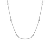 Outlet Edith Crystal Silver Necklace