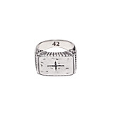 42 Men's Cross Silver Ring