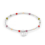 Sparkle Silver Charm Bracelet - Engraved Initial