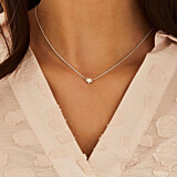 Tiny Boxed Star Silver Necklace