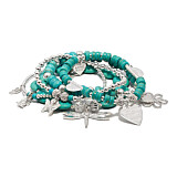 Capri Turquoise Silver Bracelet Stack