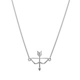Outlet Lover's Arrow Silver Necklace