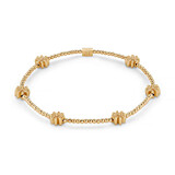 Fleurette Gold Plated Charm Bracelet