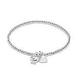 Santeenie Silver Charm Bracelet - Robin