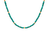 NU & MII Boho Gold Necklace - Ocean Blue