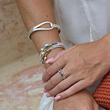 Willow Silver and Gold Plated Ring - Multi Coloured