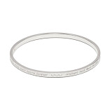 Mothers Hold Motto Silver Bangle