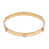 Outlet Samara Crystal Gold Plated Bangle - Clear Crystal
