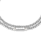 Phoebe Looped Personalised Sterling Silver Bracelet - Pearl