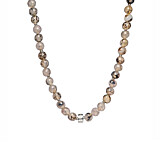 Lucia 925 Sterling Silver Agate Necklace - Grey Hues